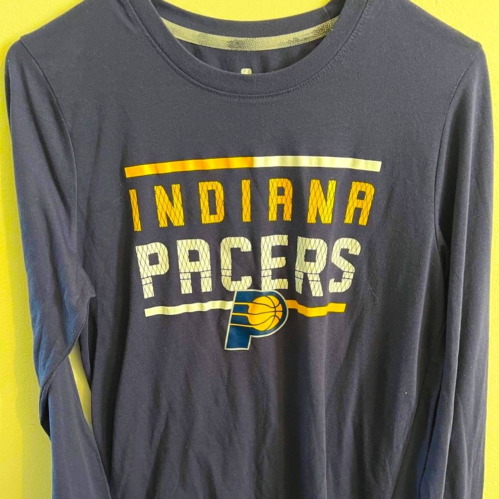 NBA Official Indiana Pacers L/S Ladies T-shirt sz 18/20 Navy
